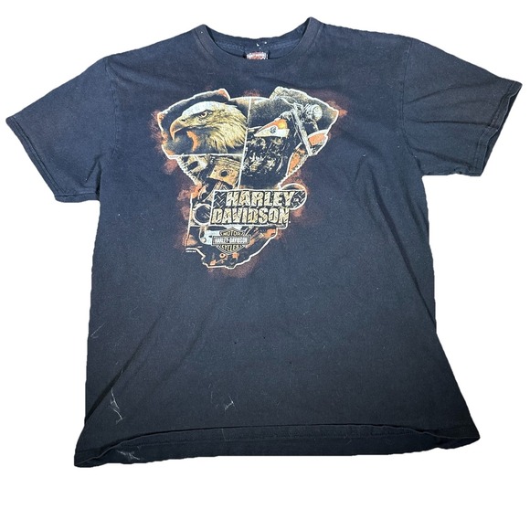 Harley-Davidson Other - Harley Davidson Shirt Mens Large Black Motorcycle Bike Biker Eagle Logo